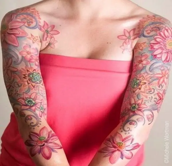 16 Feminine Sleeve Tattoos for Women