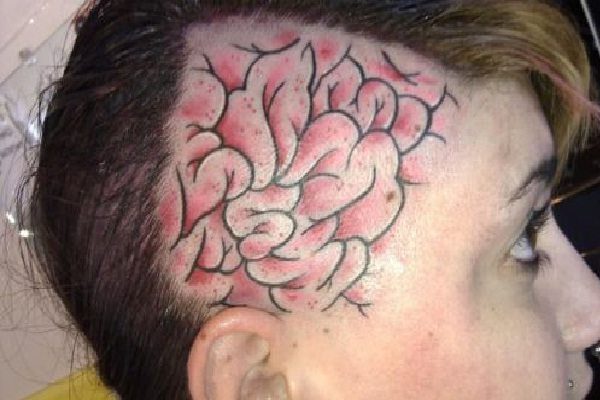 brain tattoo design