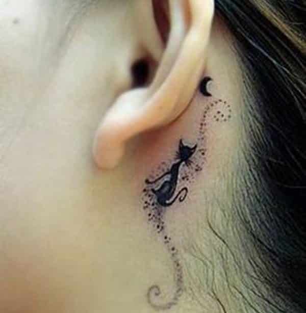 10 Beautiful Black Cat Tattoo Design Ideas
