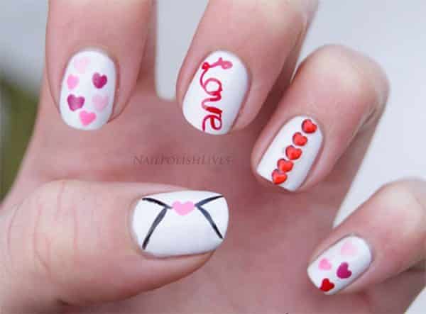 romantic nail design