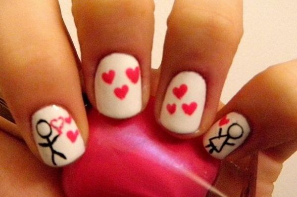 romantic nail design