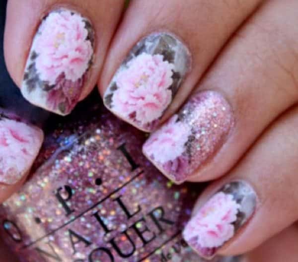 romantic nail design