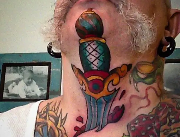 throat tattoo designs