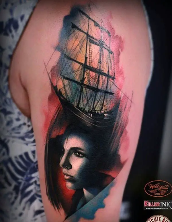 boat-tattoo-with-portrait