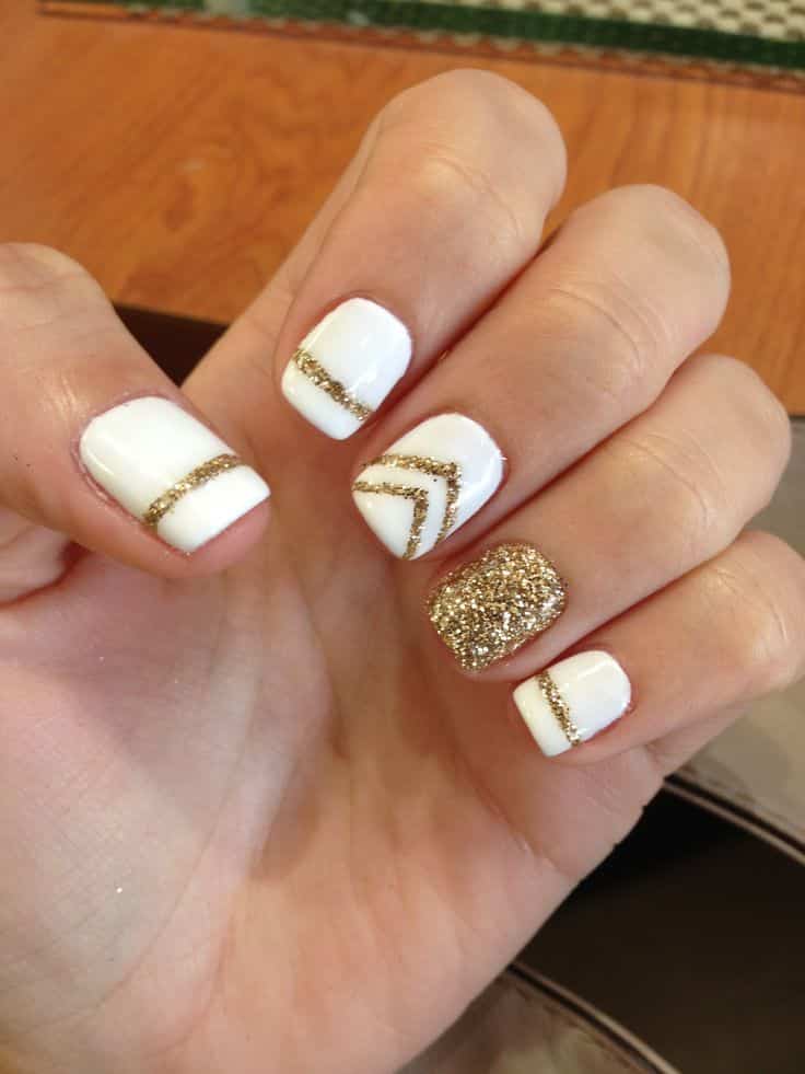gold-and-white