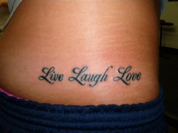 20 Catchiest Live Laugh Love Tattoos 