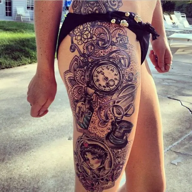 pocket-watch-leg-tattoo