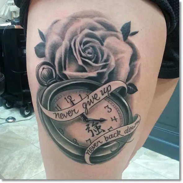 pocket-watch-tattoo-with-quote