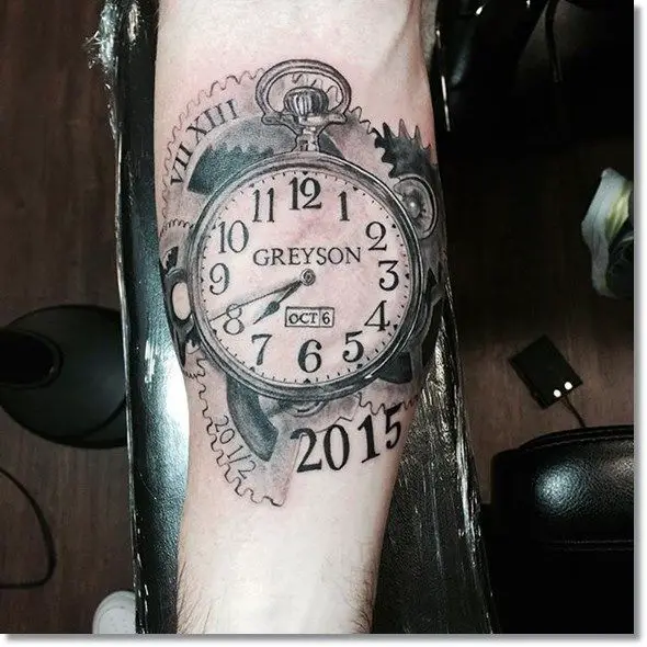 The Top 30 Pocket Watch Tattoos