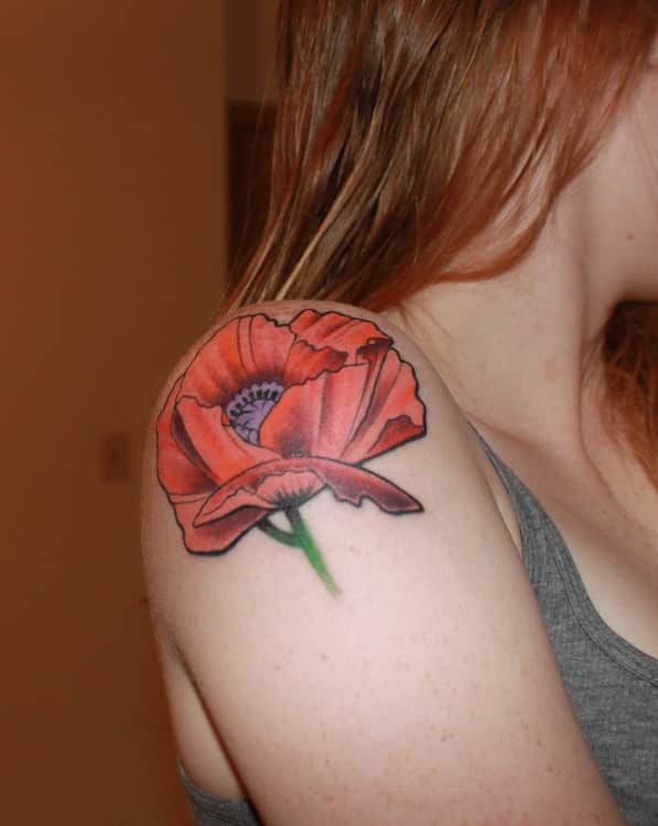 11 Poppy Half Sleeve Tattoos