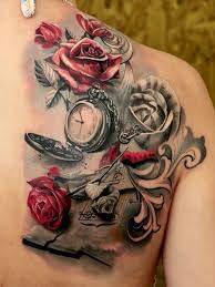 rose-and-clock-tattoo