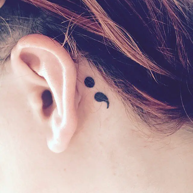 semicolon-behind-the-ear