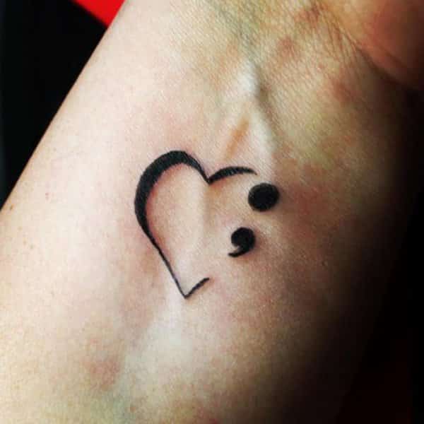 Buy Semicolon Faith Hope Love Temporary Tattoo Your Story Online in India   Etsy