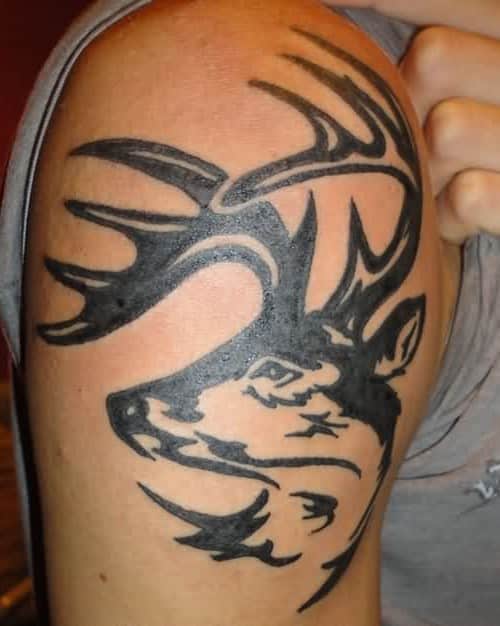 tribal-deer-tattoo