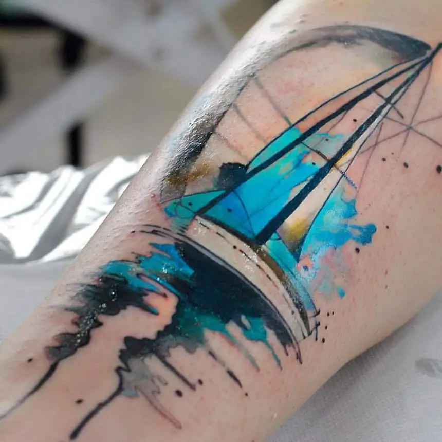 watercolor-boat-tattoo