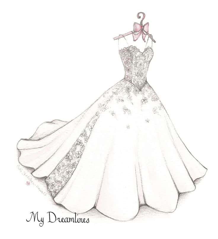 15430 Wedding Dress Sketch Images Stock Photos  Vectors  Shutterstock