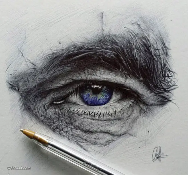 Male eye for the very first time  Pencil drawing images Digital  painting Drawing images