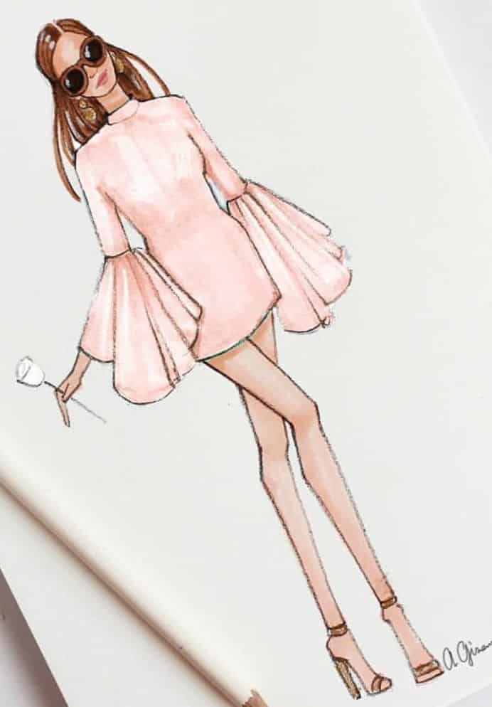realistic-dress-sketch