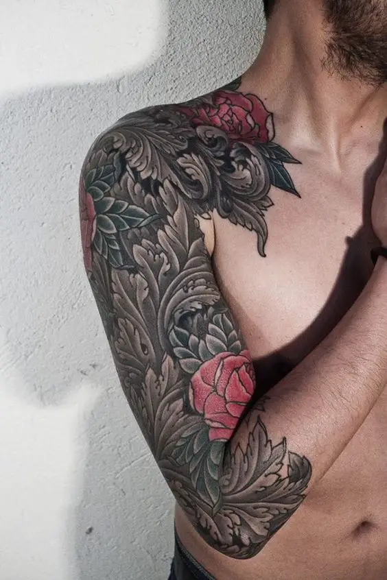Roses  Filigree  Rites of Passage Tattoo
