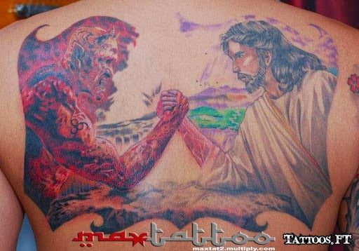 Good Vs Evil Tattoos  15 Amazing Collections  Design Press