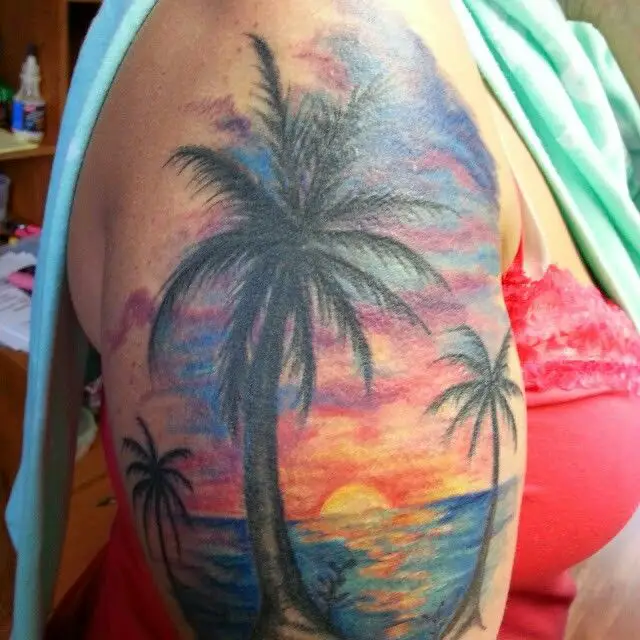 Share more than 76 palm tree beach tattoo best  thtantai2