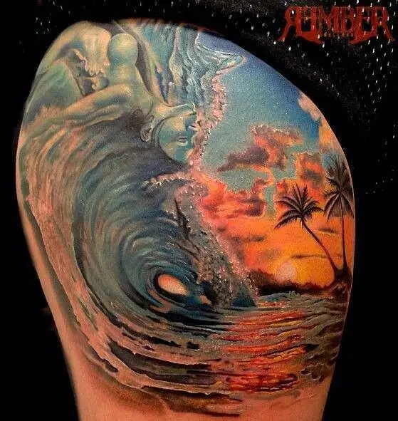 65 Aweinspiring Wave Tattoos With Meaning  Our Mindful Life