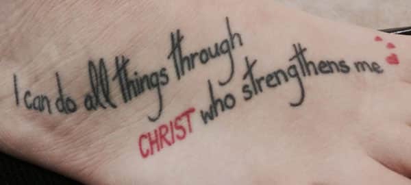 Philippians 413 Tattoos  Placement Ideas  Tattoo Glee