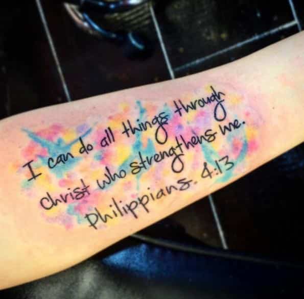 Philippians 413 Tattoos  Placement Ideas  Tattoo Glee