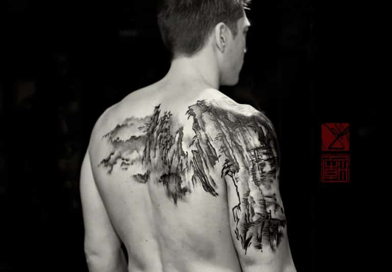 11 Amazingly Well Done Mountain Range Tattoos