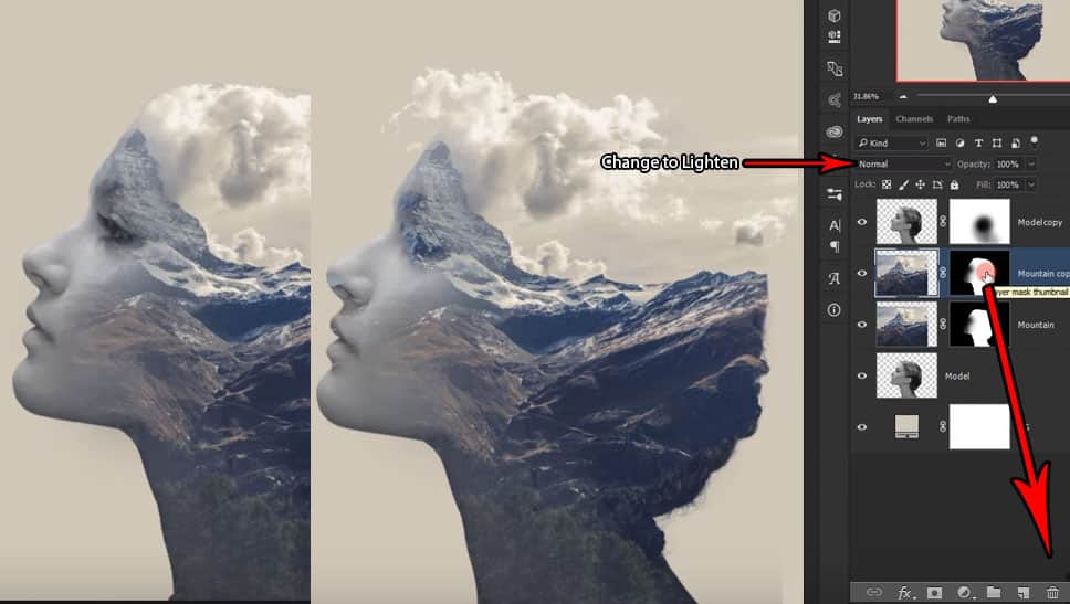 17 Step by Step Double Exposure Effect Tutorial in Adobe Photoshop