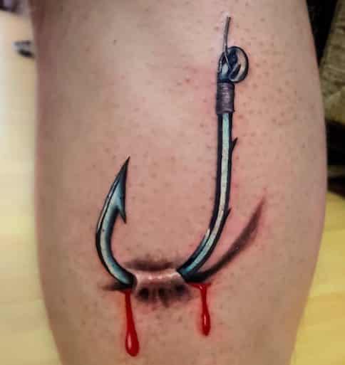 Hook tattoos Fishing hook tattoo Friend tattoos