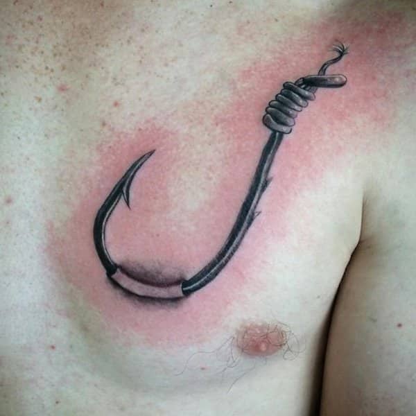 Tattoo  Fish Hook 3D Tattoo using Coil Tattoo Machine  Black Ink  YouTube