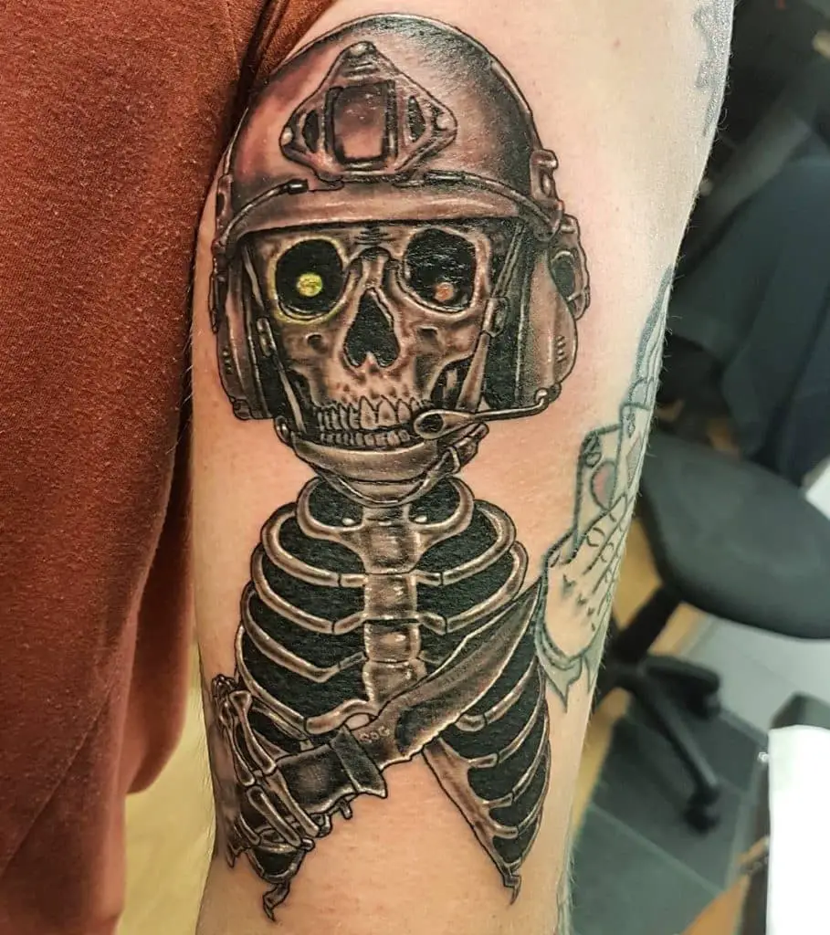41 KickAss Army Tattoos to Show Your Pride | Design Press
 Infantry Skull Tattoo