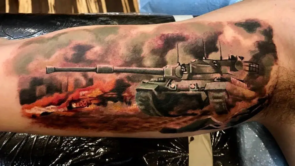 Military Tank Chest Tattoo  Veteran Ink