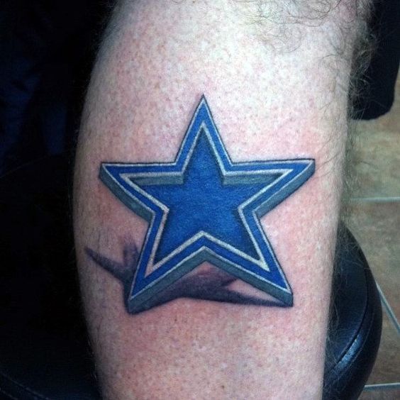 3D Star Dallas Cowboys Tattoo