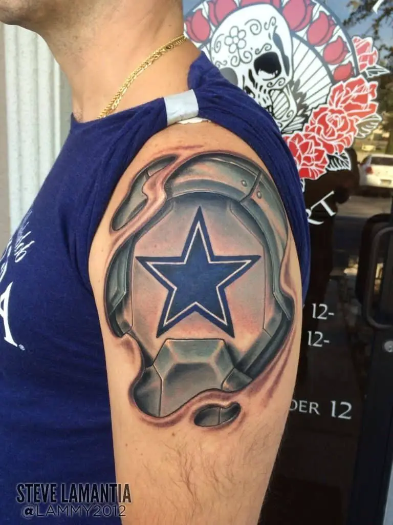 Armoured Dallas Cowboy Tattoo