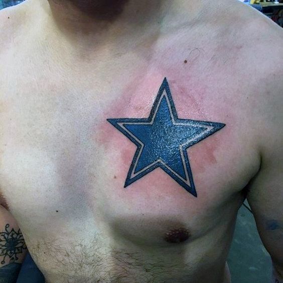 Chest Tattoo dallas cowboys tattoo