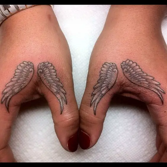 Hand Wings hand tattoos for women