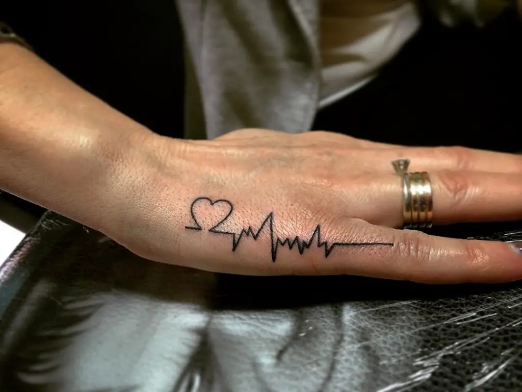 heartbeat ring tattoo