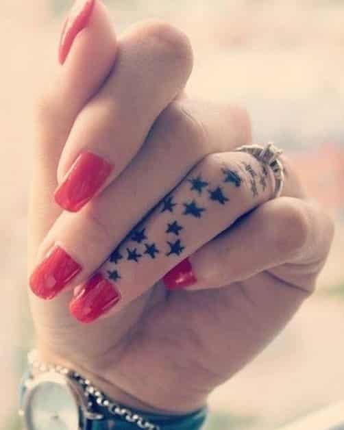 Little Stars hand tattoos for women