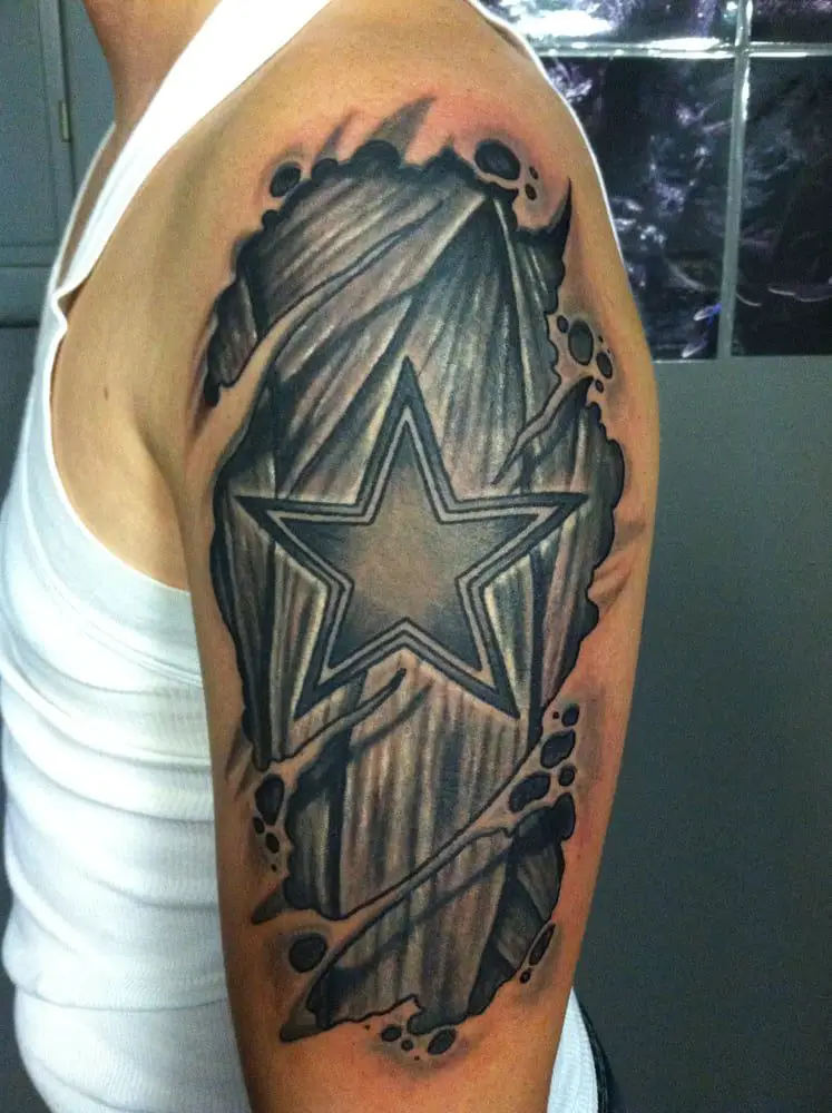 Muscles Dallas Cowboys tattoo