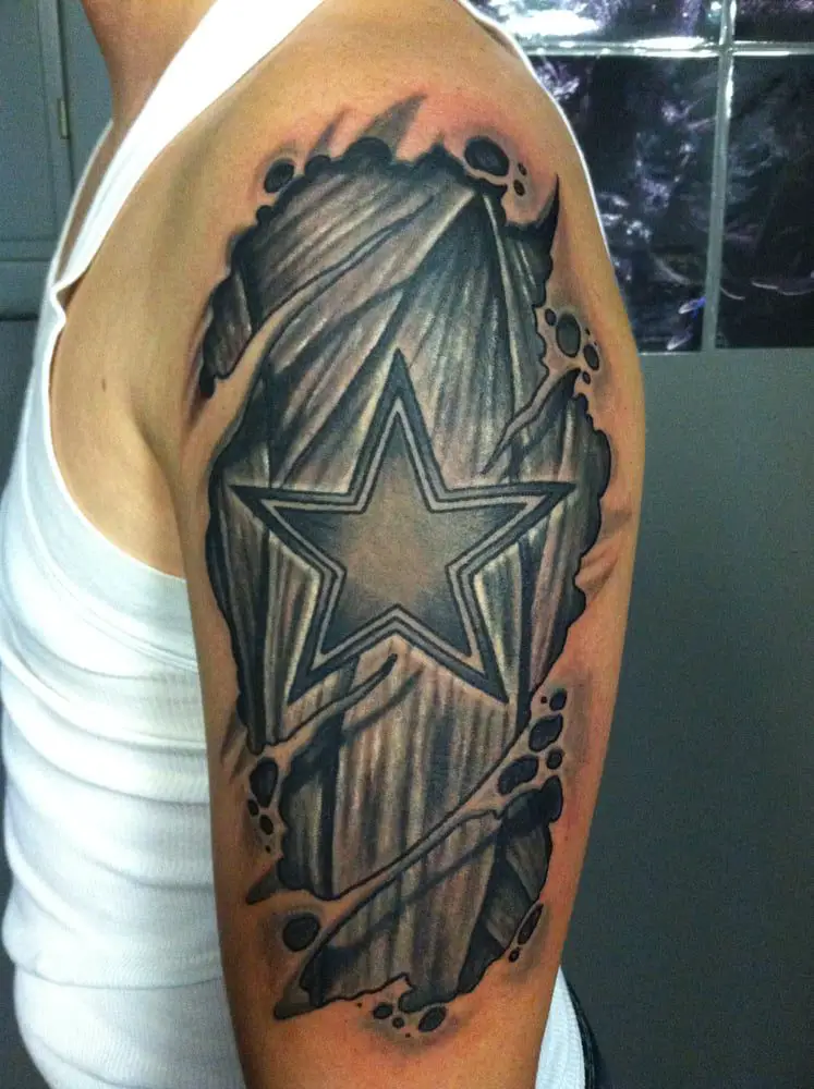 Tattoo uploaded by BJ B  Dallas Cowboys Tat looking for ideas to fill the  area around the DC4L  Tattoodo