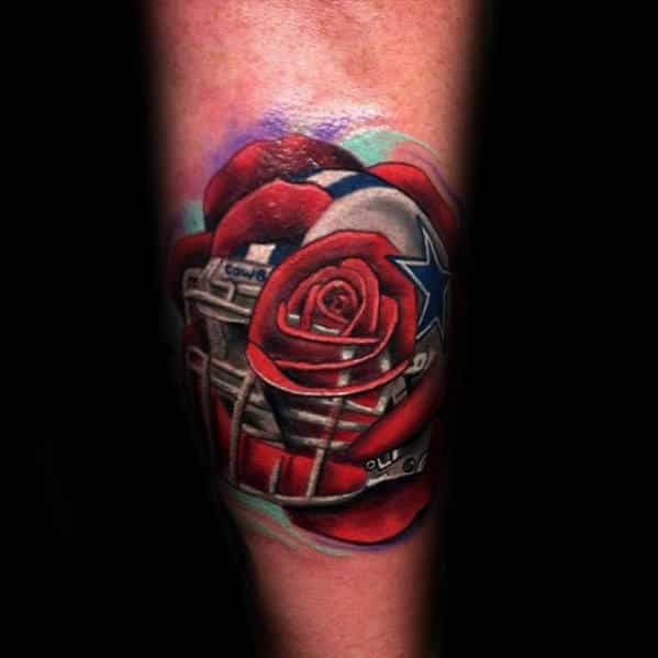 Roses Dallas Cowboys Tattoo