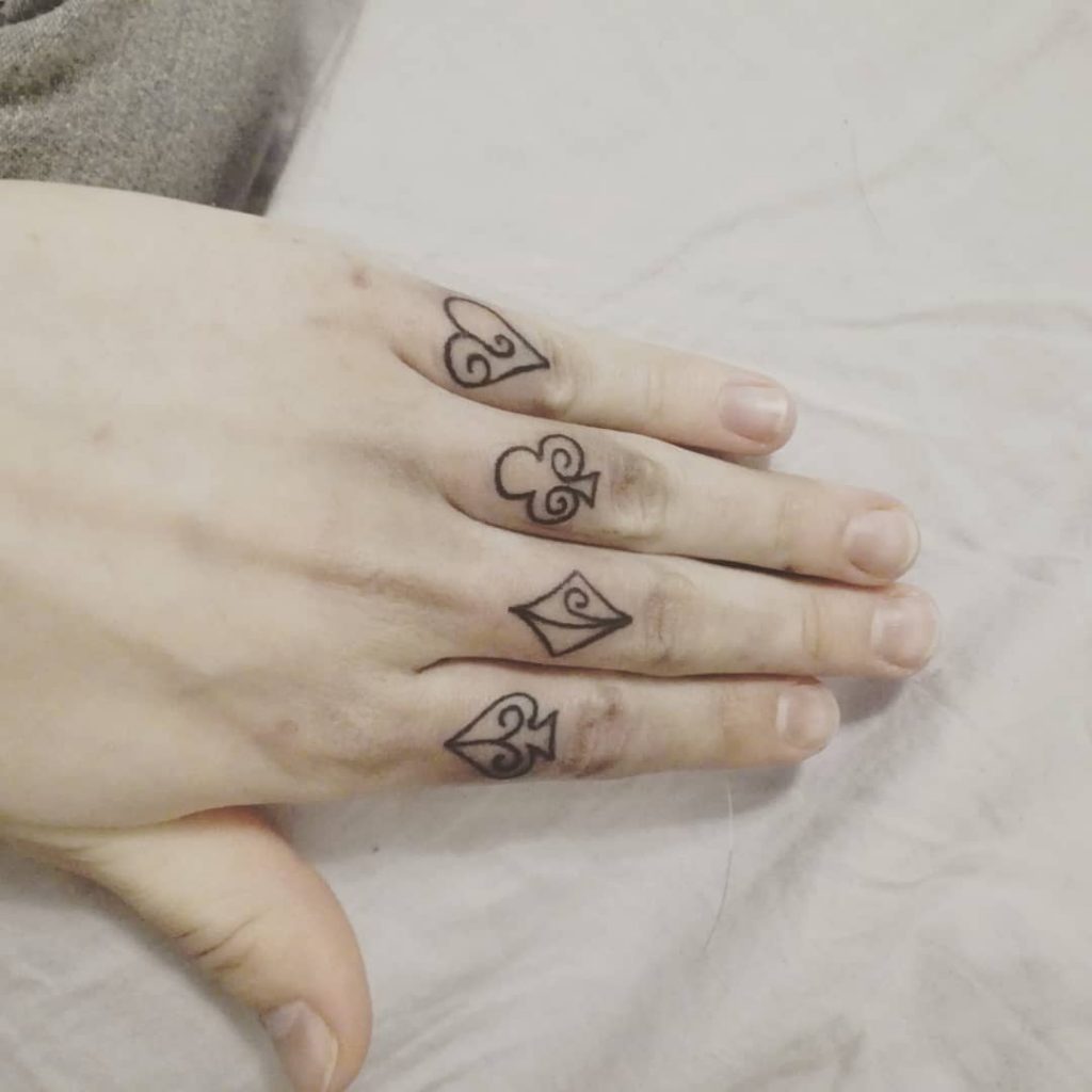 The Gambler's hand tattoos for women