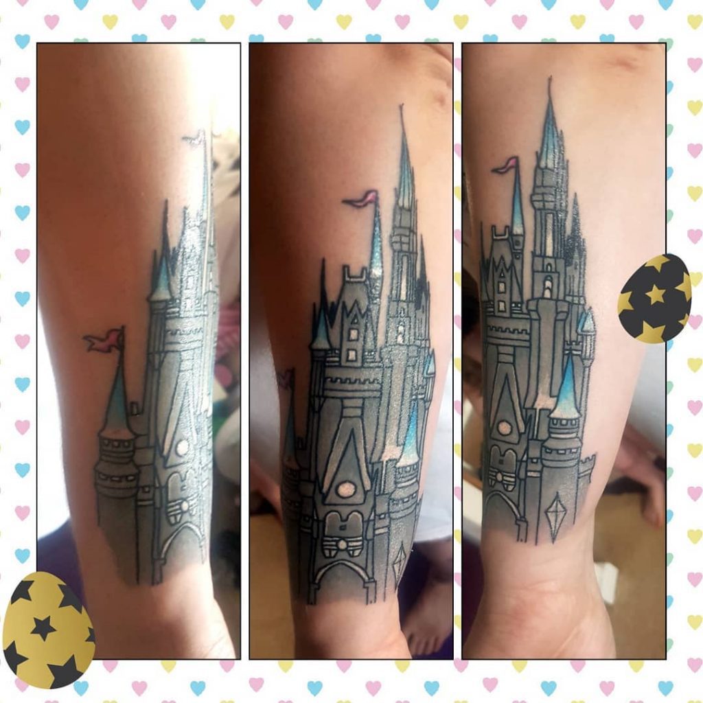 Disney Castle Sleeve Tattoo Disney Castle Tattoos