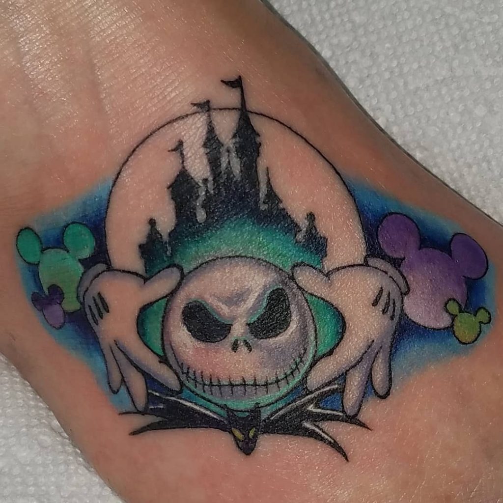 Jackskelington Disney Castle Tattoos