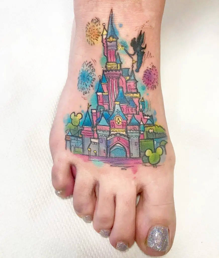 Disney Castle Tattoos  35 Charming Collections  Design Press