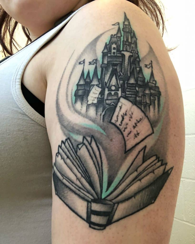 The Castle from the Story Book Disney Castle Tattoos