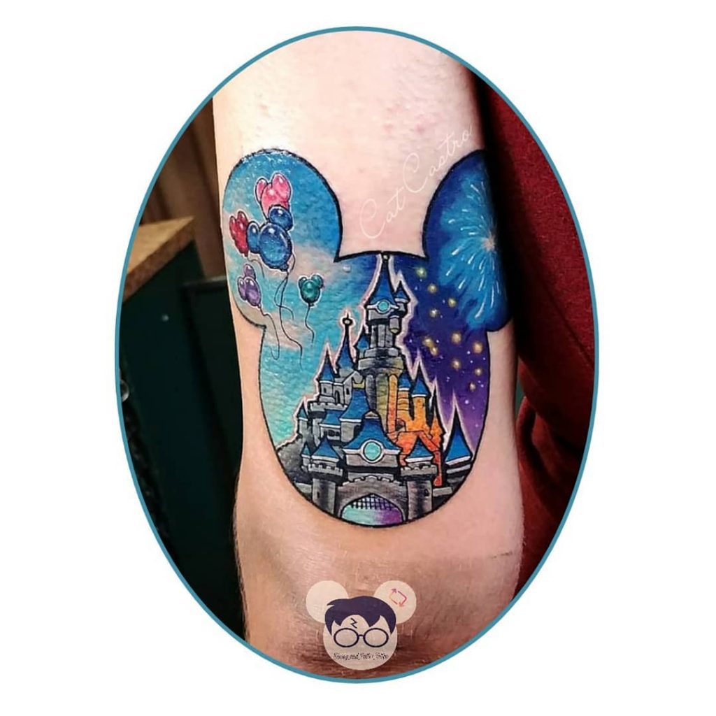 stunning Disney fireworks and castle disney castle tattoos