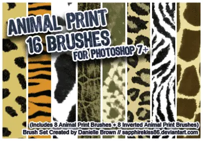 Animal Print Brushes free photoshop brushes